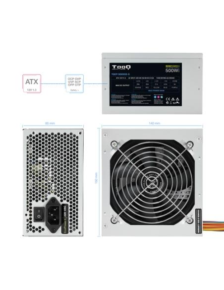 TooQ Fonte Ecopower II unidad de fuente de alimentación 500 W 20+4 pin ATX ATX Plata