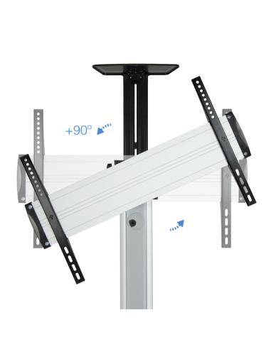 TooQ FS1870M-B soporte para pantalla de señalización 94 cm (37") Negro, Plata