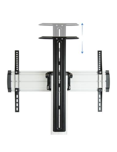 TooQ FS1870M-B soporte para pantalla de señalización 94 cm (37") Negro, Plata