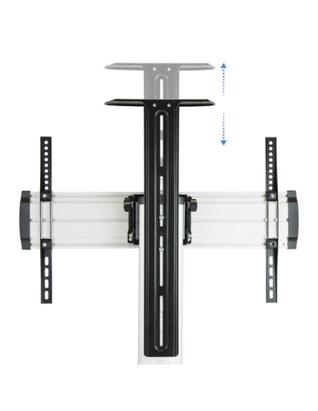 TooQ FS1870M-B soporte para pantalla de señalización 94 cm (37") Negro, Plata