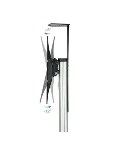 TooQ FS1870M-B soporte para pantalla de señalización 94 cm (37") Negro, Plata