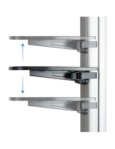 TooQ FS1870M-B soporte para pantalla de señalización 94 cm (37") Negro, Plata