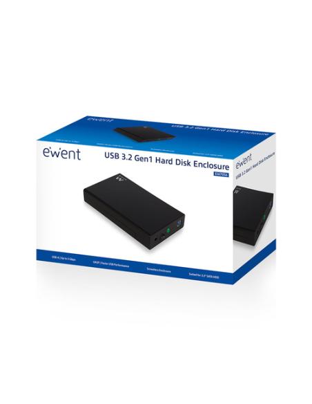 Ewent EW7056 caja para disco duro externo Caja de disco duro (HDD) Negro 3.5"