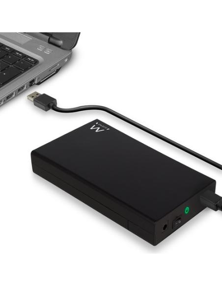 Ewent EW7056 caja para disco duro externo Caja de disco duro (HDD) Negro 3.5"