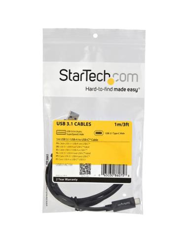 StarTech.com Cable de Carga y Sincronización USB-A a USB-C de 1m - Cable USB de 10Gbps - Cable de Datos USB-A a USB Tipo C - M/M