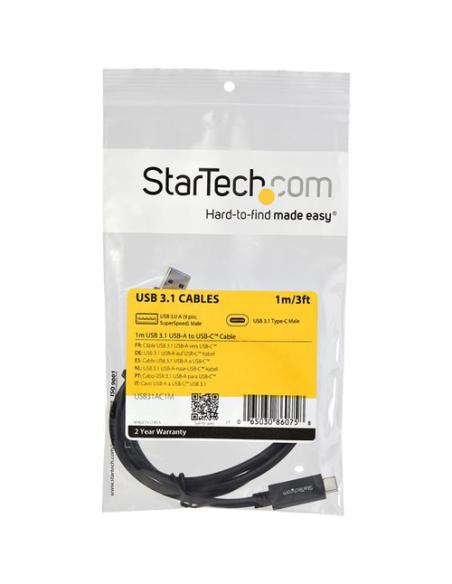 StarTech.com Cable de Carga y Sincronización USB-A a USB-C de 1m - Cable USB de 10Gbps - Cable de Datos USB-A a USB Tipo C - M/M