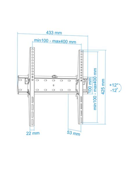 TooQ LP4255T-B soporte para TV 139,7 cm (55") Negro