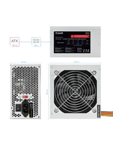 TooQ TQEP-500S-INT unidad de fuente de alimentación 500 W 24-pin ATX ATX Plata