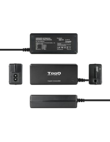 TooQ TQLC-65BS02AT adaptador e inversor de corriente Interior 65 W Negro