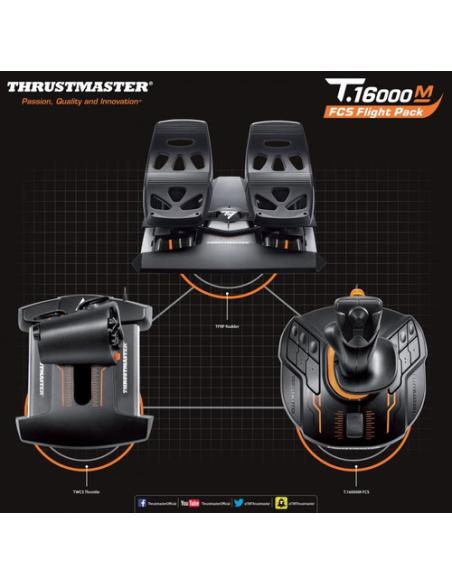 Thrustmaster T-16000M FCS Flight Pack Negro USB Palanca de mando Analógico/Digital MAC, PC