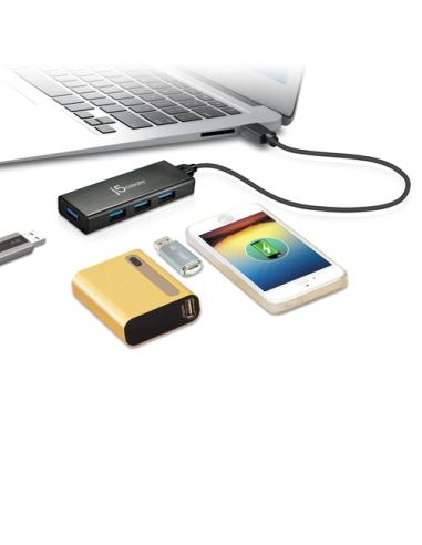 j5create JUH340-N Mini HUB USB 3.0 de 4 puertos - UE/RU
