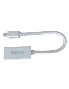 Approx APPC12V2 adaptador de cable de vídeo Mini DisplayPort HDMI Blanco 2