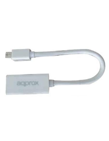 Approx APPC12V2 adaptador de cable de vídeo Mini DisplayPort HDMI Blanco