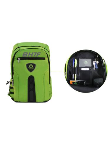 KeepOut BK7F mochila Negro, Verde Imitación piel, Nylon