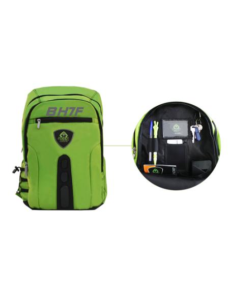 KeepOut BK7F mochila Negro, Verde Imitación piel, Nylon