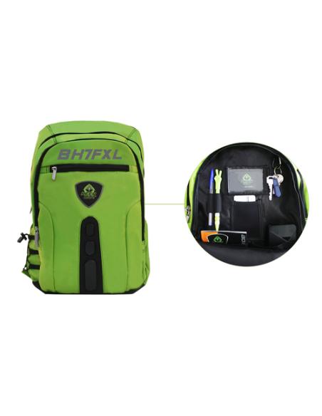 KeepOut BK7F mochila Negro, Verde Imitación piel, Nylon