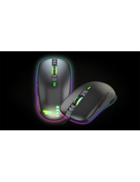 KeepOut X9CH ratón Juego Ambidextro USB tipo A Laser 8200 DPI
