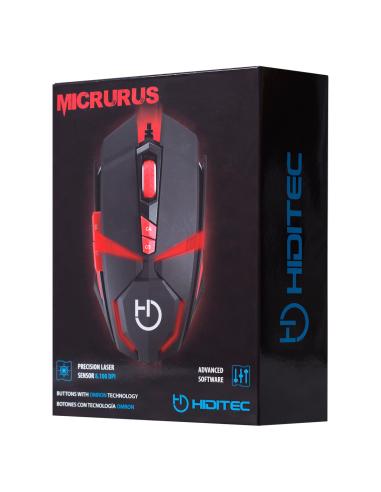 Hiditec MICRURUS ratón Juego mano derecha USB tipo A Laser 8100 DPI