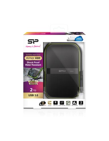 Silicon Power Armor A60 disco duro externo 2 TB 2.5" USB tipo A 2.0/3.2 Gen 1 (3.1 Gen 1) Negro