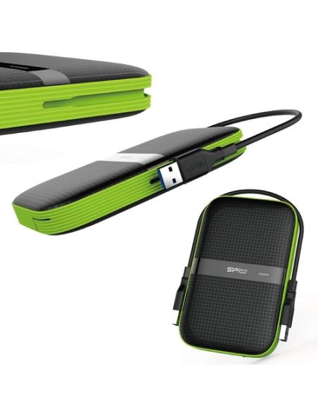 Silicon Power Armor A60 disco duro externo 2 TB 2.5" USB tipo A 2.0/3.2 Gen 1 (3.1 Gen 1) Negro