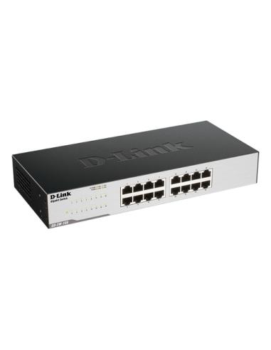 D-Link GO-SW-16G No administrado L2 Gigabit Ethernet (10/100/1000) 1U Negro