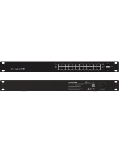 Ubiquiti EdgeSwitch 24 250W Gestionado L2/L3 Gigabit Ethernet (10/100/1000) Energía sobre Ethernet (PoE) 1U Negro