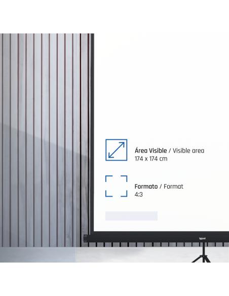 iggual Pantalla Mural 180x180cm con Trípode