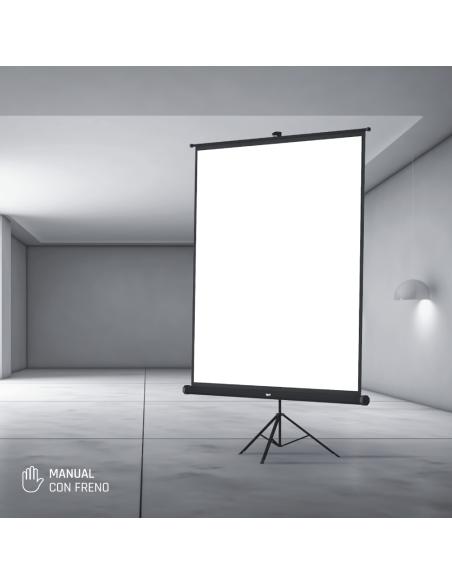 iggual Pantalla Mural 180x180cm con Trípode