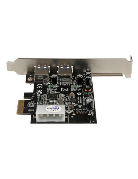 StarTech.com Adaptador Tarjeta Controladora PCI Express PCI-E 2 Puertos USB 3.0 con Alimentación Molex y UASP