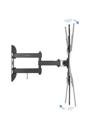 TooQ Soporte Giratorio e Inclinable para Monitor / TV LCD, Plasma de 23”- 55”, con Tres Pivotes, Negro