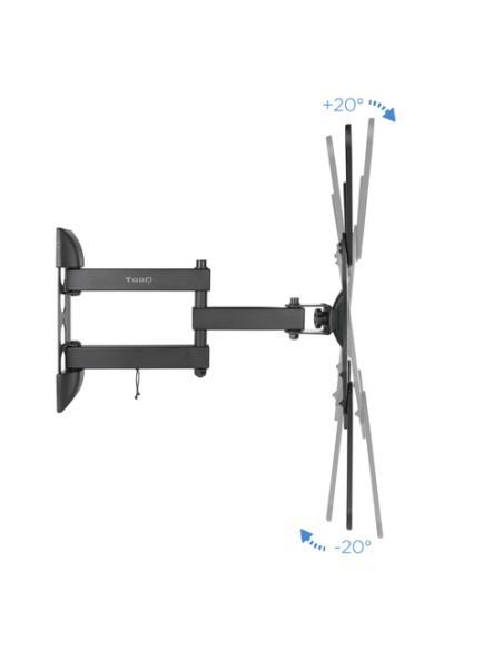 TooQ Soporte Giratorio e Inclinable para Monitor / TV LCD, Plasma de 23”- 55”, con Tres Pivotes, Negro