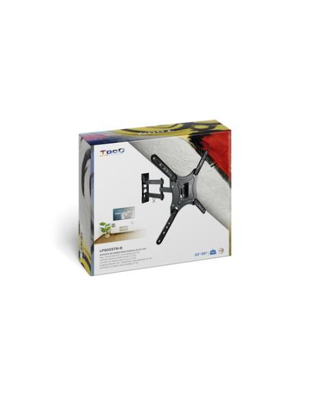 TooQ Soporte Giratorio e Inclinable para Monitor / TV LCD, Plasma de 23”- 55”, con Tres Pivotes, Negro