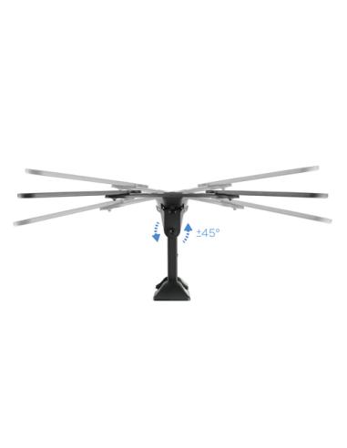 TooQ Soporte Giratorio e Inclinable para Monitor / TV LCD, Plasma de 23”- 55”, con Dos Pivotes, Negro