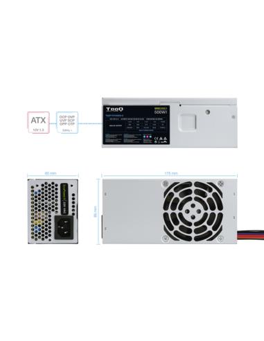 TooQ Ecopower II TFX OEM unidad de fuente de alimentación 500 W 20+4 pin ATX Plata