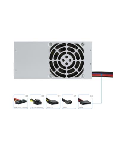 TooQ Ecopower II TFX OEM unidad de fuente de alimentación 500 W 20+4 pin ATX Plata