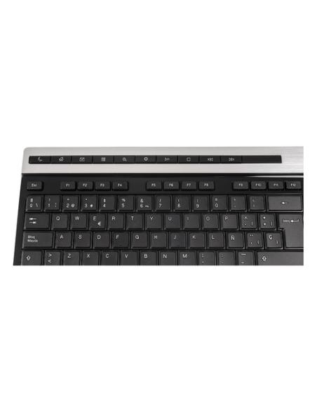 UNYKAch A 2930 teclado Hogar USB QWERTY Negro, Plata