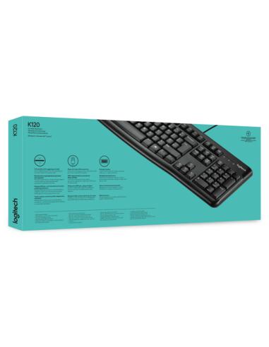 Logitech Keyboard K120 for Business teclado Universal USB AZERTY Francés Negro