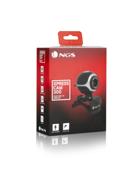 NGS Xpresscam300 cámara web 8 MP 1920 x 1080 Pixeles USB 2.0 Negro, Plata
