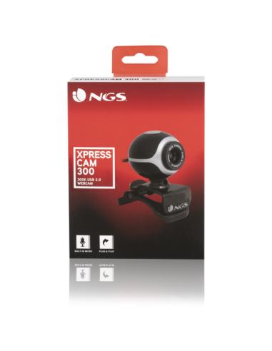 NGS Xpresscam300 cámara web 8 MP 1920 x 1080 Pixeles USB 2.0 Negro, Plata