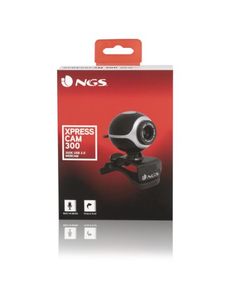 NGS Xpresscam300 cámara web 8 MP 1920 x 1080 Pixeles USB 2.0 Negro, Plata