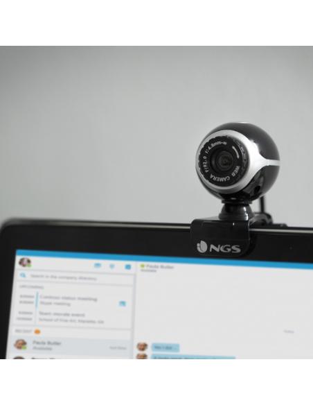NGS Xpresscam300 cámara web 8 MP 1920 x 1080 Pixeles USB 2.0 Negro, Plata