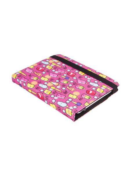 SilverHT Funda Universal Estampada - 9'' - 10.1'' - Cool Ice Pop Rojo