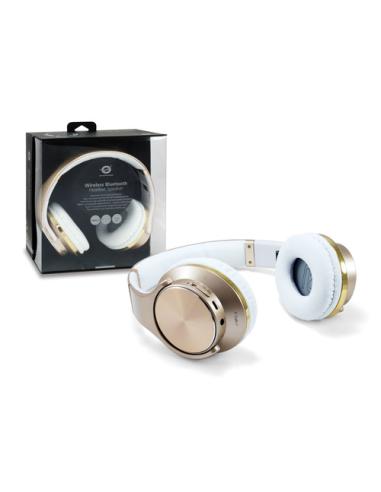 Conceptronic CHSPBTNFCSPKG auricular y casco Auriculares Inalámbrico y alámbrico Diadema Llamadas/Música MicroUSB Bluetooth Oro,