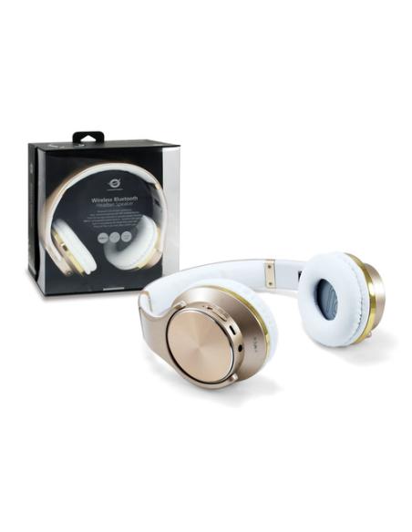 Conceptronic CHSPBTNFCSPKG auricular y casco Auriculares Inalámbrico y alámbrico Diadema Llamadas/Música MicroUSB Bluetooth Oro,