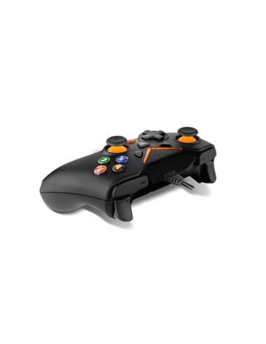 NOX NXKROMKEY mando y volante Negro USB Gamepad Analógico Android, PC, Playstation 3