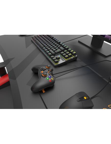 NOX NXKROMKEY mando y volante Negro USB Gamepad Analógico Android, PC, Playstation 3