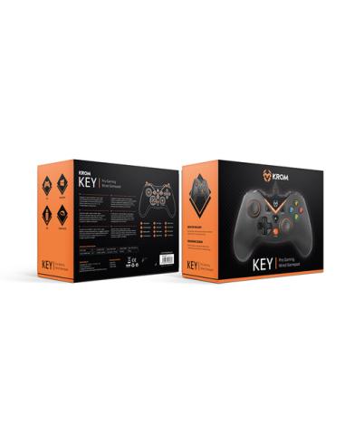 NOX NXKROMKEY mando y volante Negro USB Gamepad Analógico Android, PC, Playstation 3