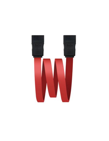 Nanocable 10.18.0202-OEM cable de SATA 0,5 m Negro, Rojo