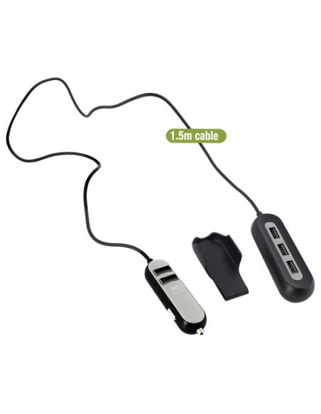 Ewent EW1355 cargador de dispositivo móvil Universal Negro, Gris Encendedor de cigarrillos Auto