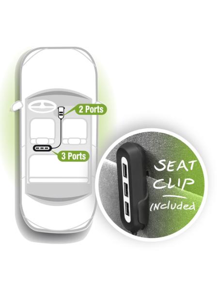 Ewent EW1355 cargador de dispositivo móvil Universal Negro, Gris Encendedor de cigarrillos Auto